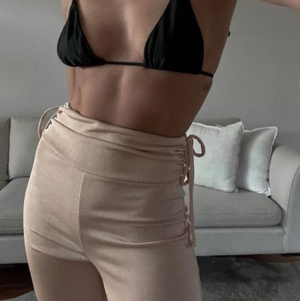 Luna B jersey ruched drawstring pants - Picture 3 of 3